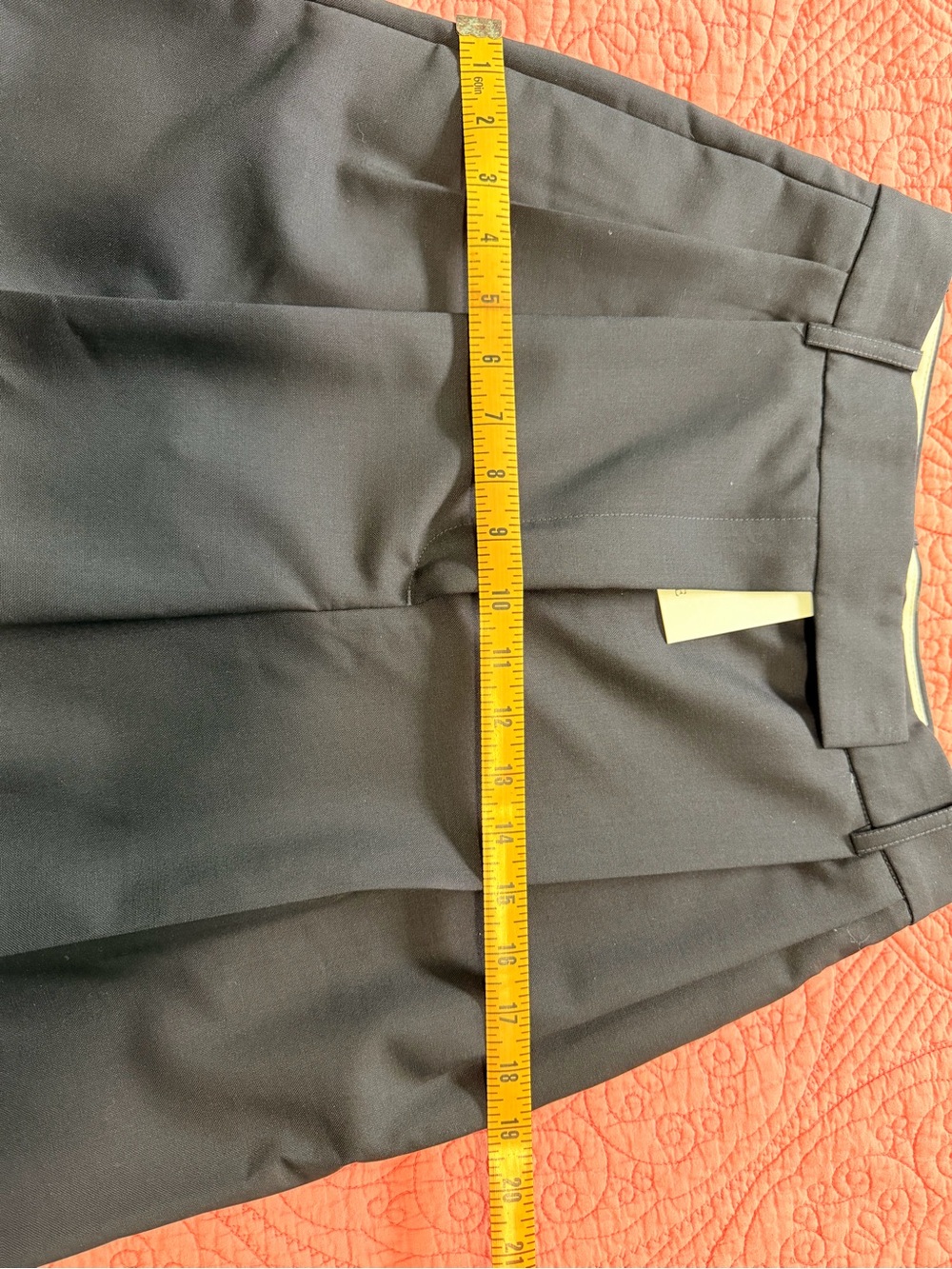 Rohe Navy Mid Waisted Tailored Wide-Leg Trousers size 34 - Picture 7 of 8